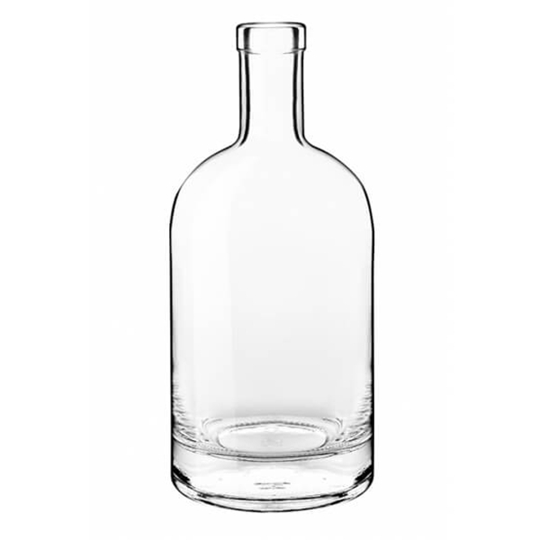 750ml vodka glass bottle cork top finish