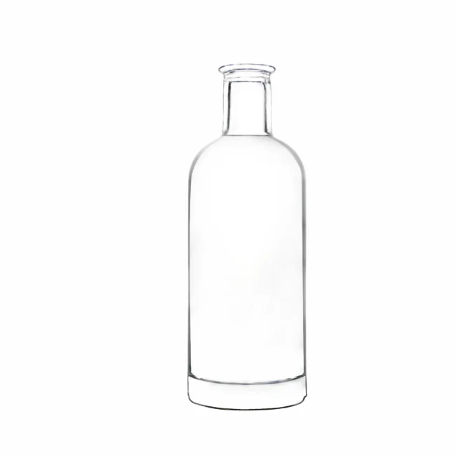 premium glass whisky bottle