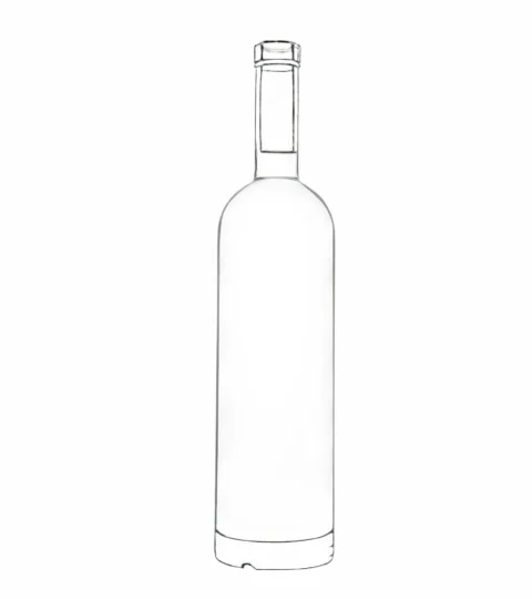 Classic 700ml Extra Flint Glass Bottle For Vodka Gin