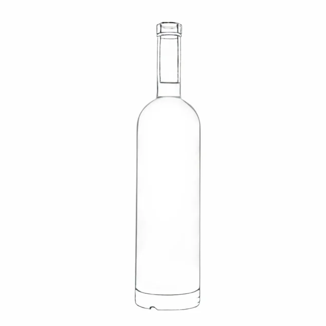 Tall Extra Flint Glass Bottle