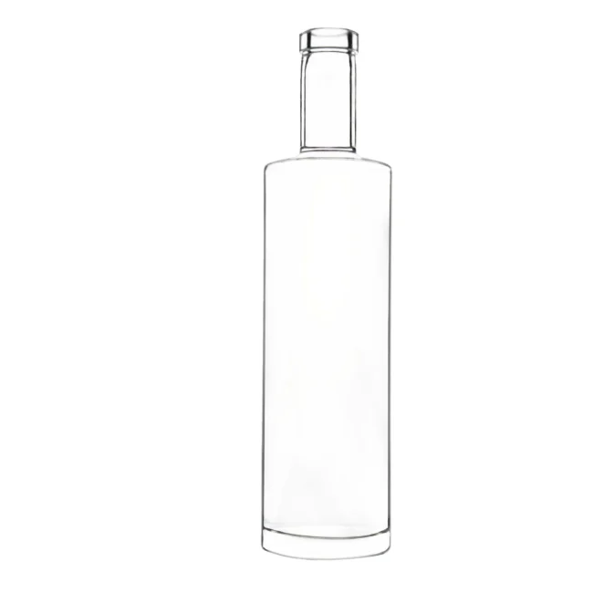 700ml round liquor glass bottle