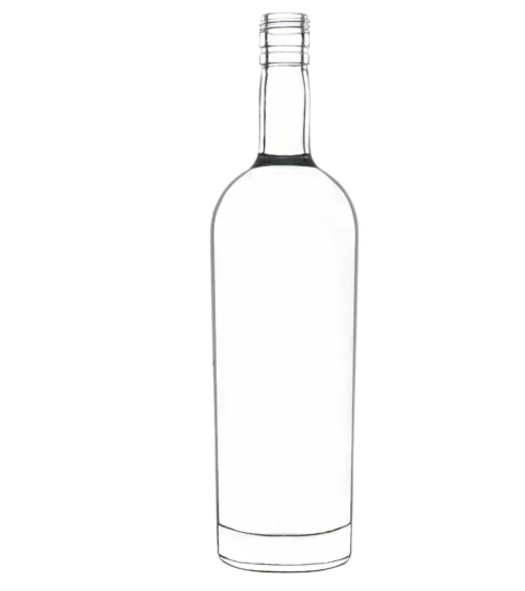 Screw Cap Finish 700ML Vodka Glass Liquor Bottles