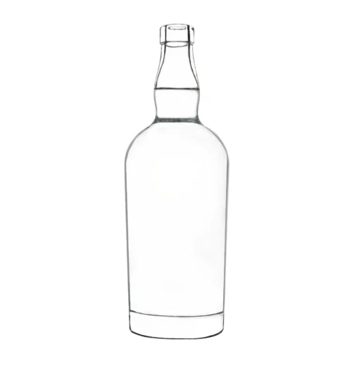 Cylinder 700ml Whiskey Bottle Extra Flint Glass