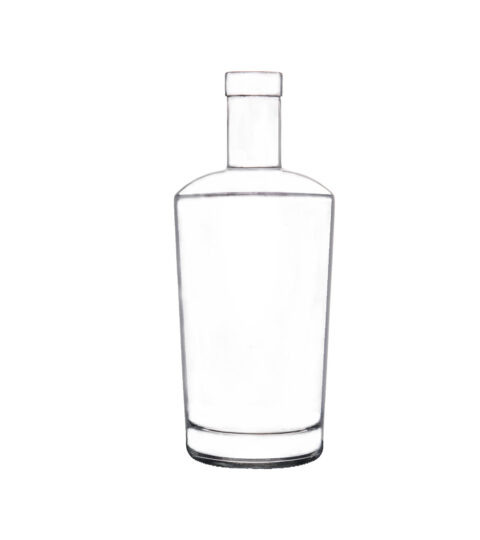 Wholesale Round 750ml Classic Gin Glass Bottle