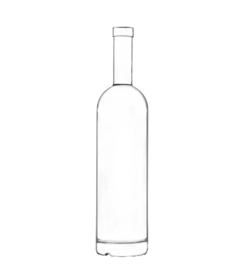 Customized Design 750ml Round Shape Mezcal Glass Bottle