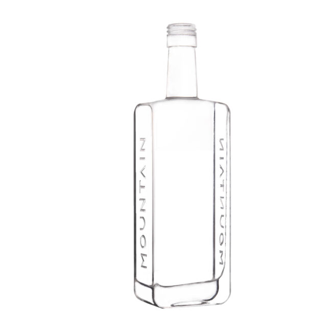 Embossed Logo Glass Bottle