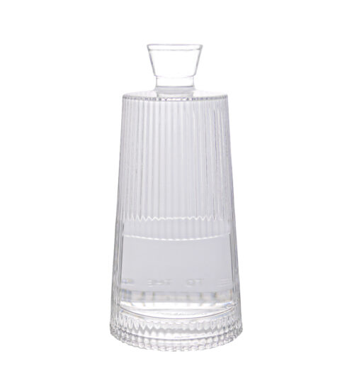 Unique Shape Striped 750ml Liquor Glass Bottle For Sale