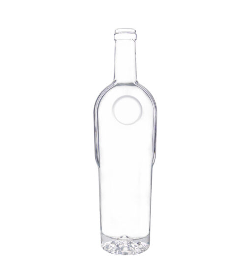 Custom Embossed Liquor Glass Bottle With Bottom Mountain