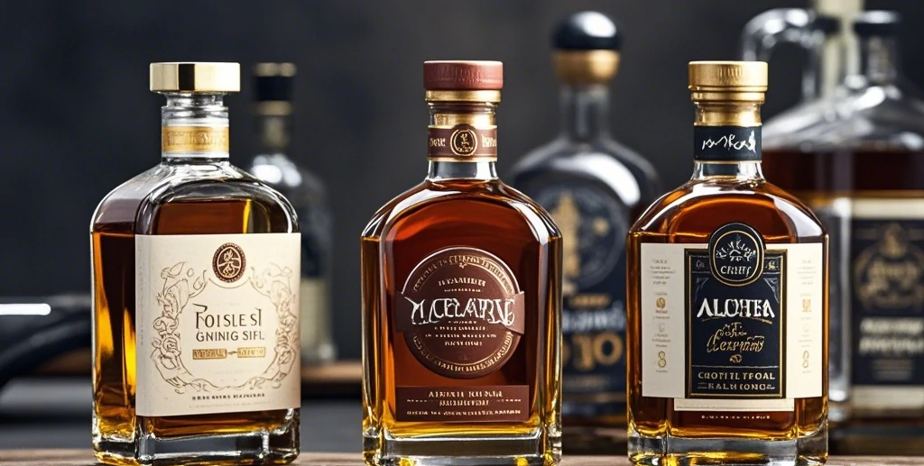 Grand Label Customized 700ml Glass Bottle | Whiskey Label Designs
