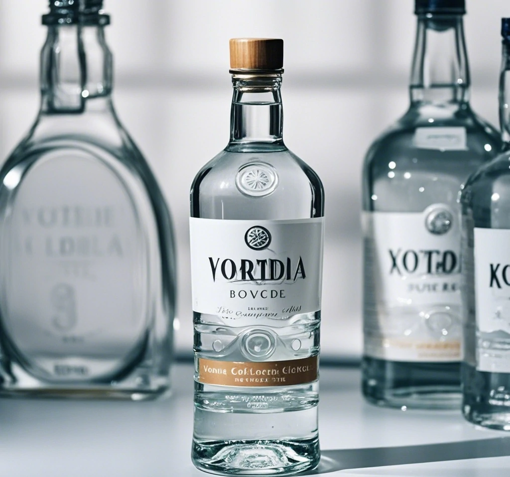 vodka rum gin glass bottle