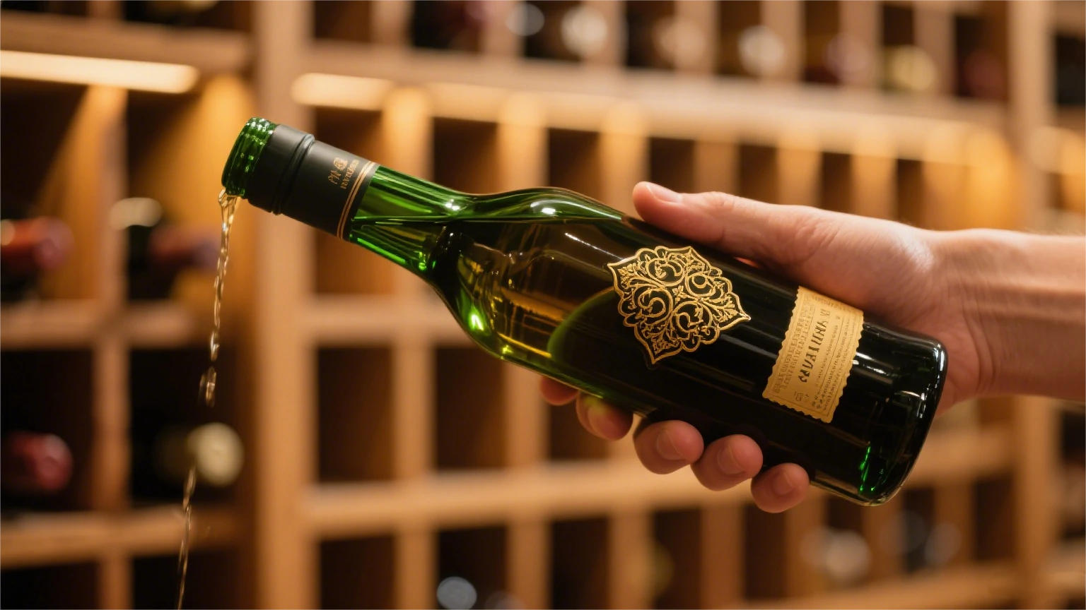 Slim whiskey bottles have a narrow shape that looks elegant and modern.