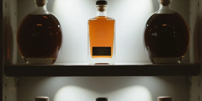 Whiskey Round Customized Glass Bottle