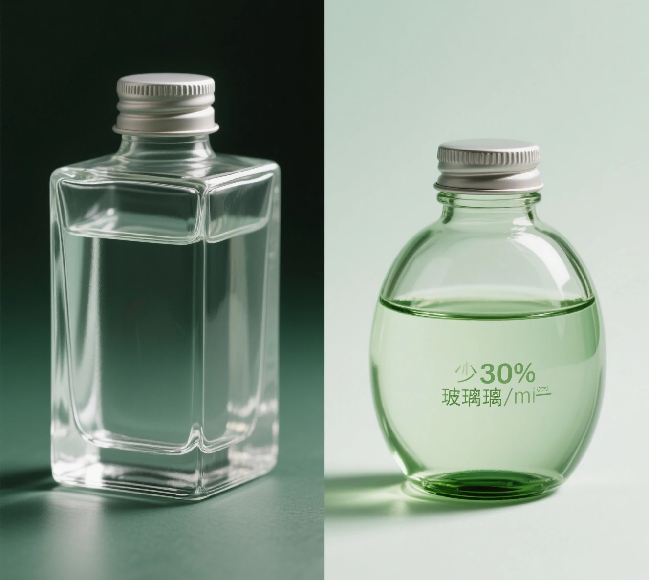 round square glass bottle