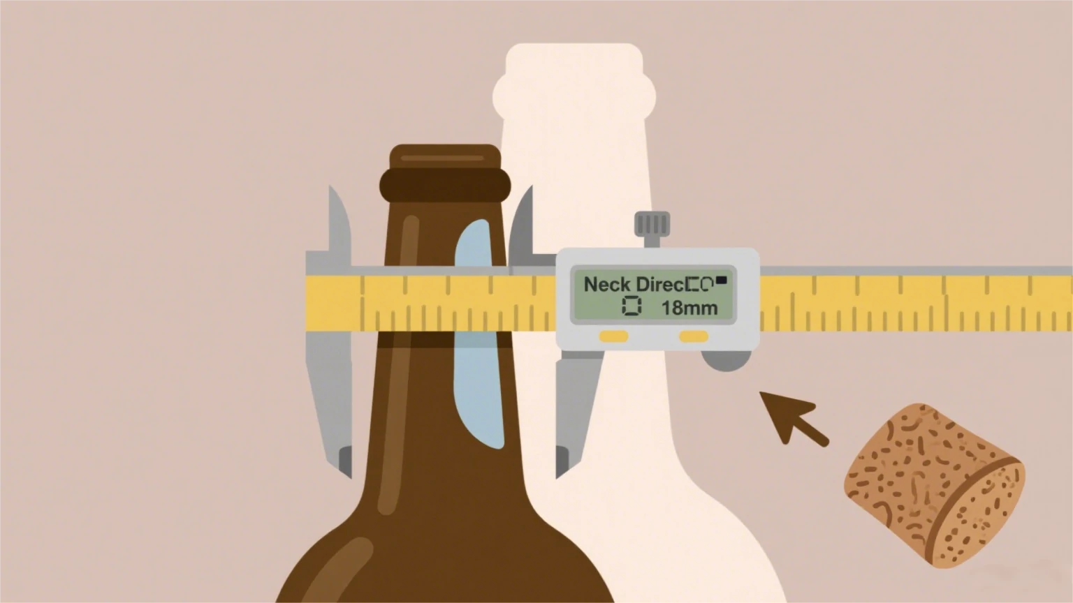 The first thing to consider when choosing a cork for different bottle sizes is the bottle's neck diameter.