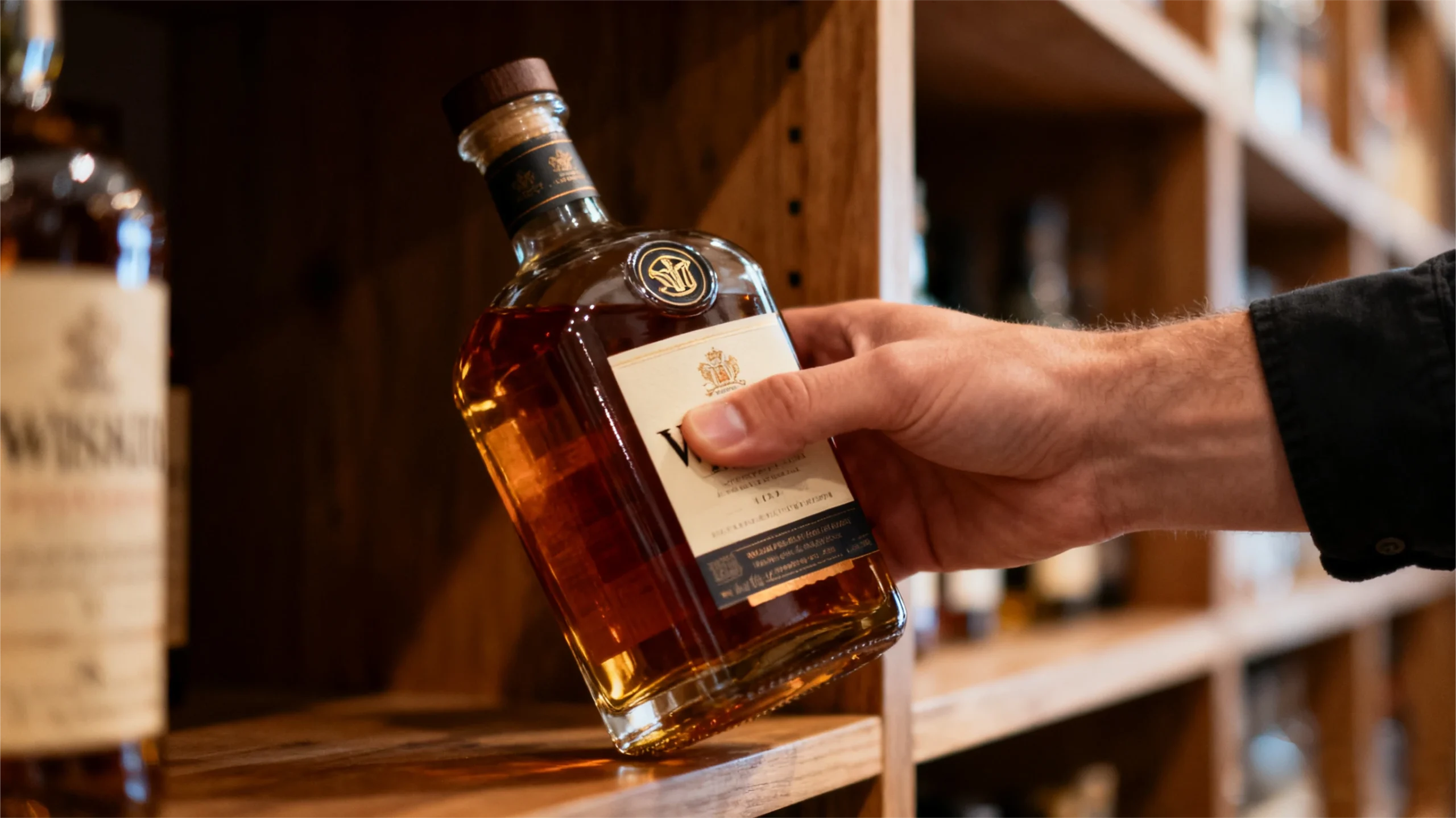 The whiskey bottle shape is more than just a container—it’s part of the brand’s story.