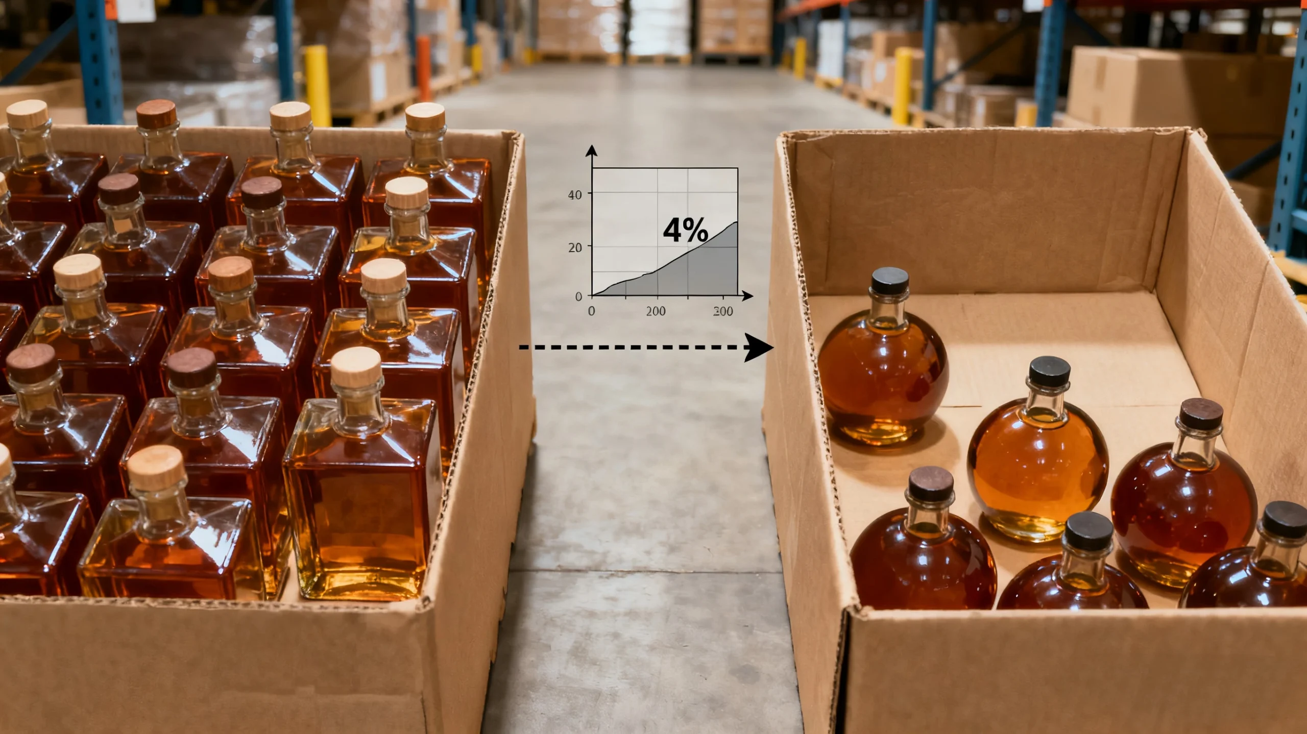 When considering whiskey bottle shape, practical matters like storage and shipping are important too.