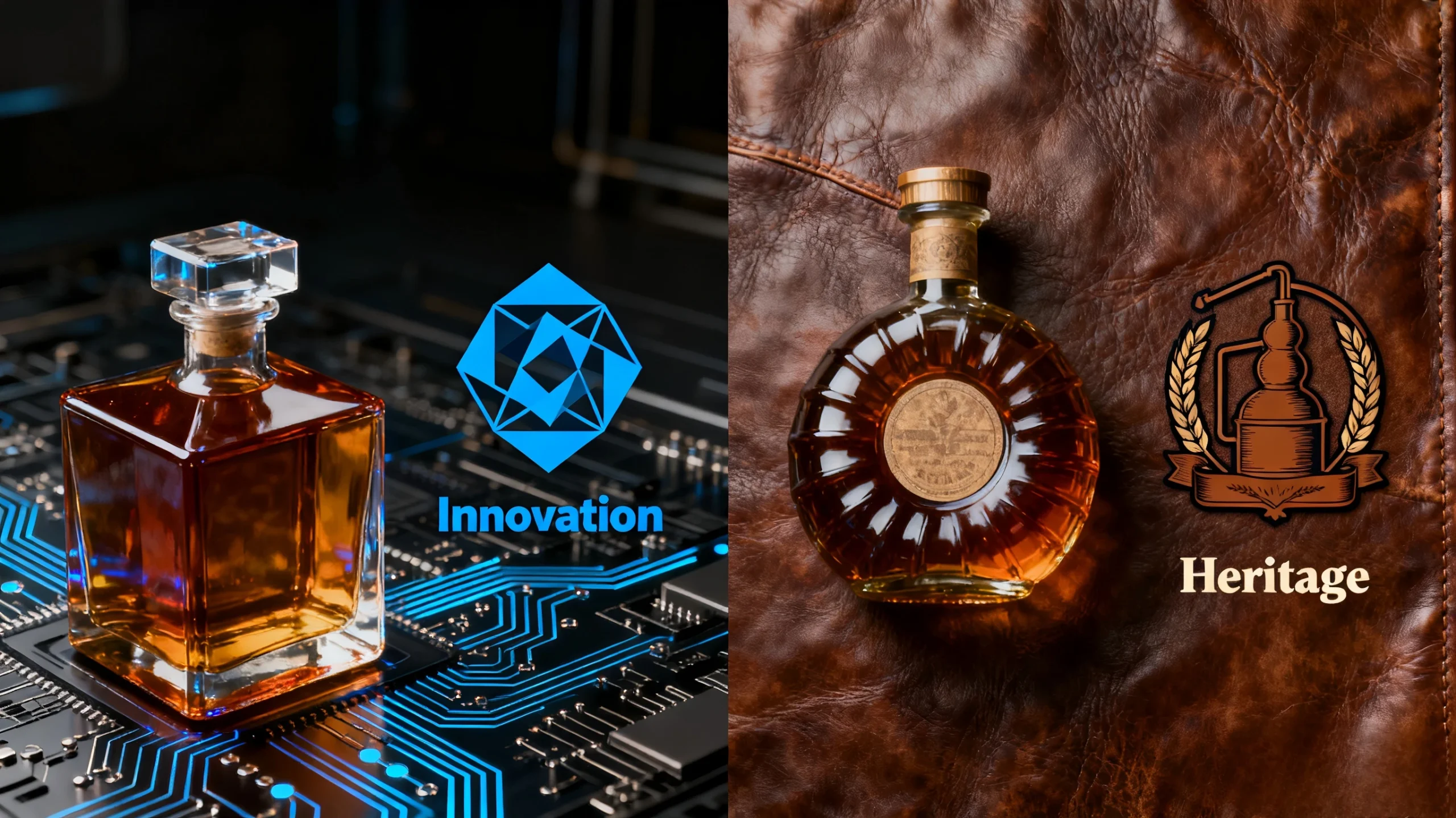 The whiskey bottle shape also shapes the brand’s story and identity.