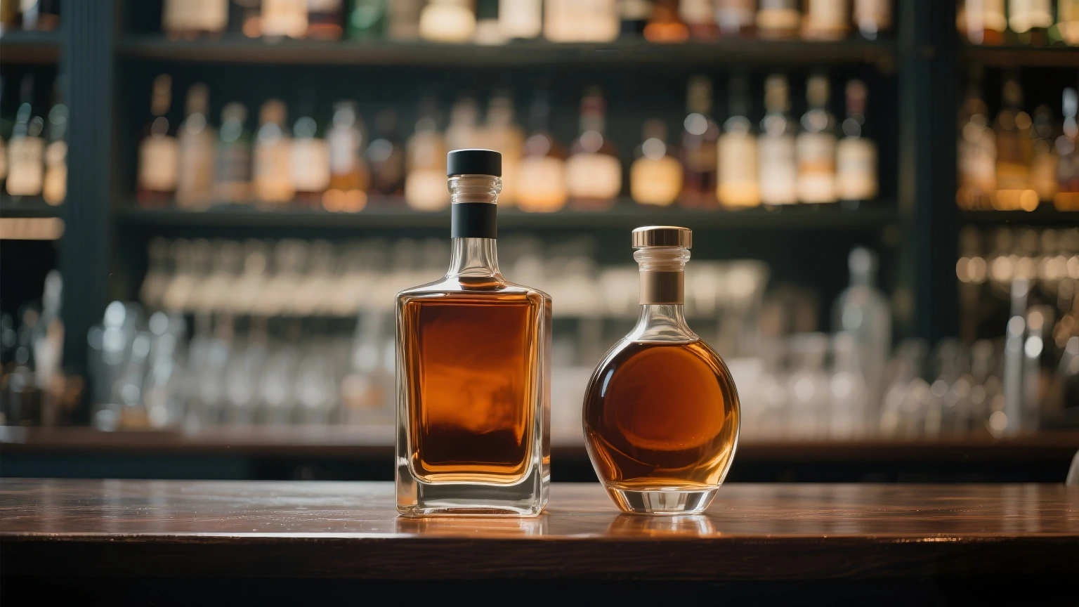 There’s no simple answer to which whiskey bottle shape sells better because both have strengths.