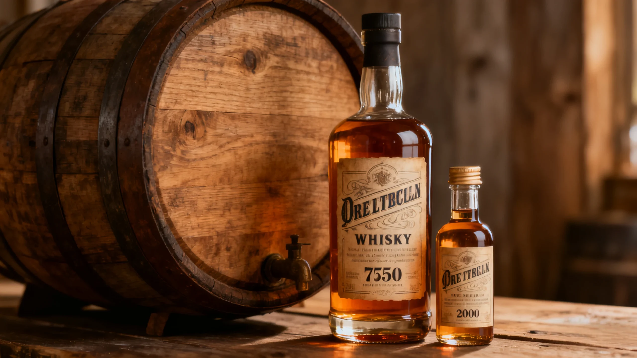 Whiskey usually comes in 750ml bottles as well, but occasionally you may see 700ml depending on the market.