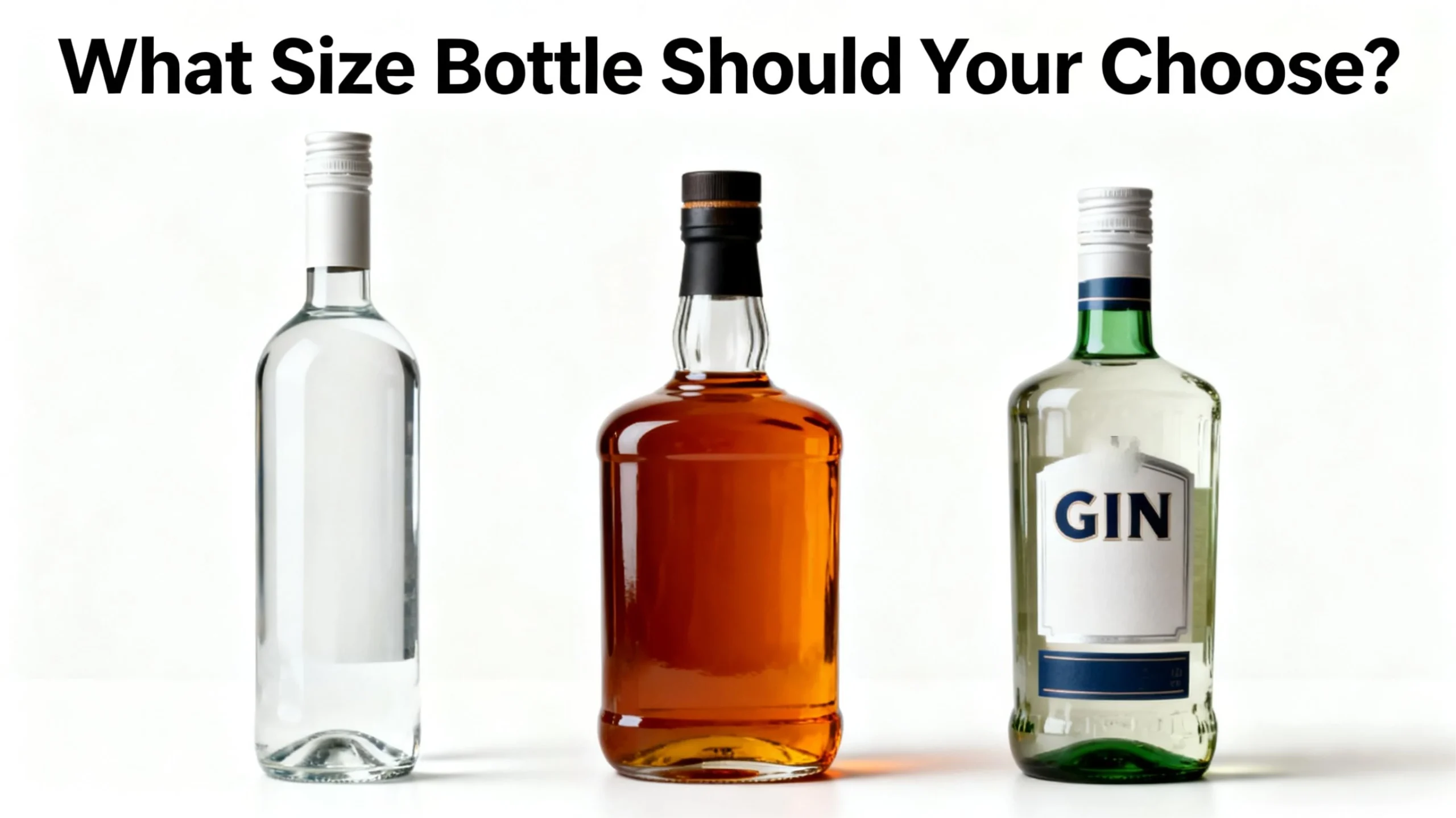 Choosing the right bottle size is important when selling spirits like vodka, whiskey, and gin.