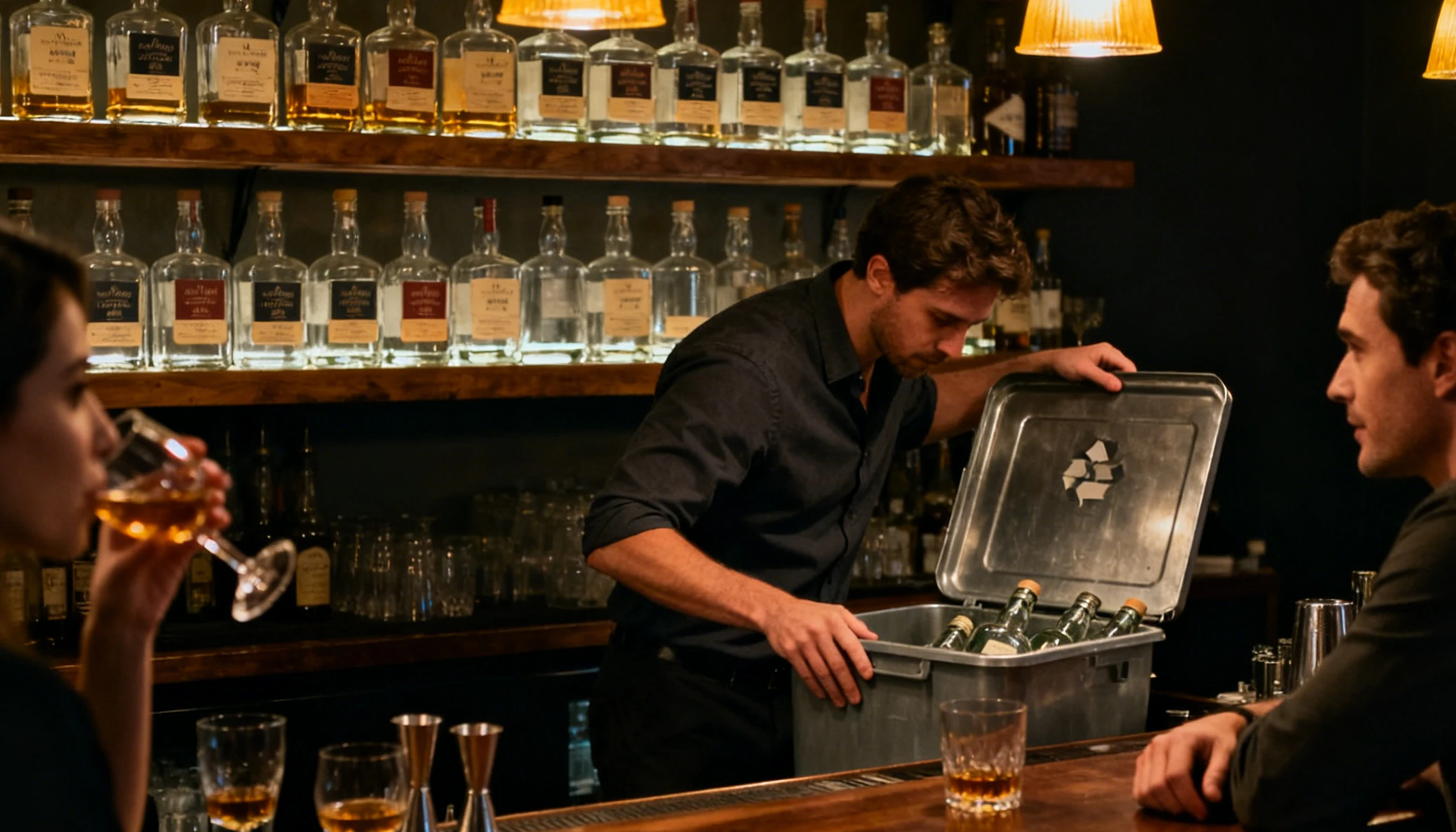 vodka whiskey gin glass bottles