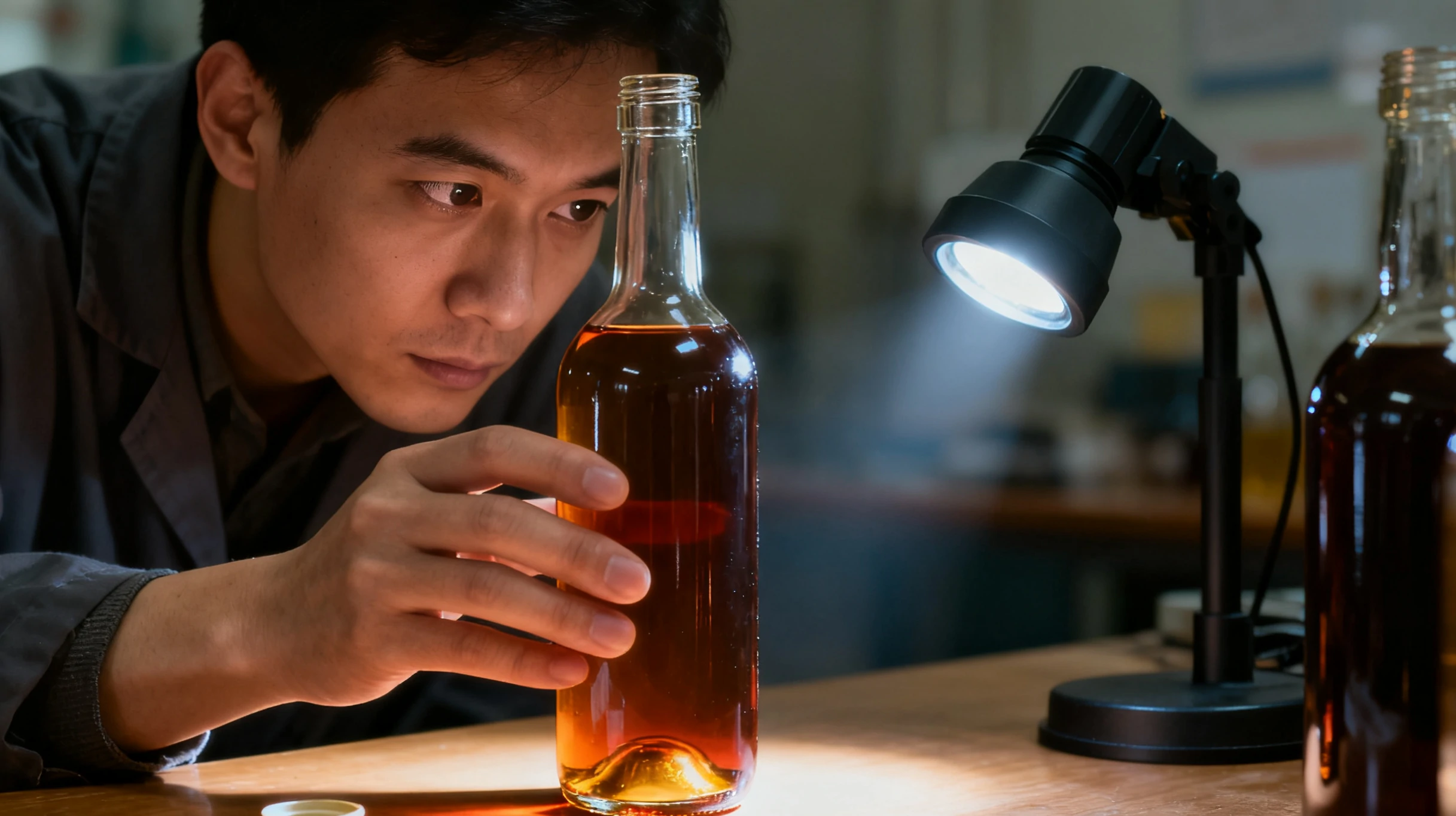 750ml round glass bottle