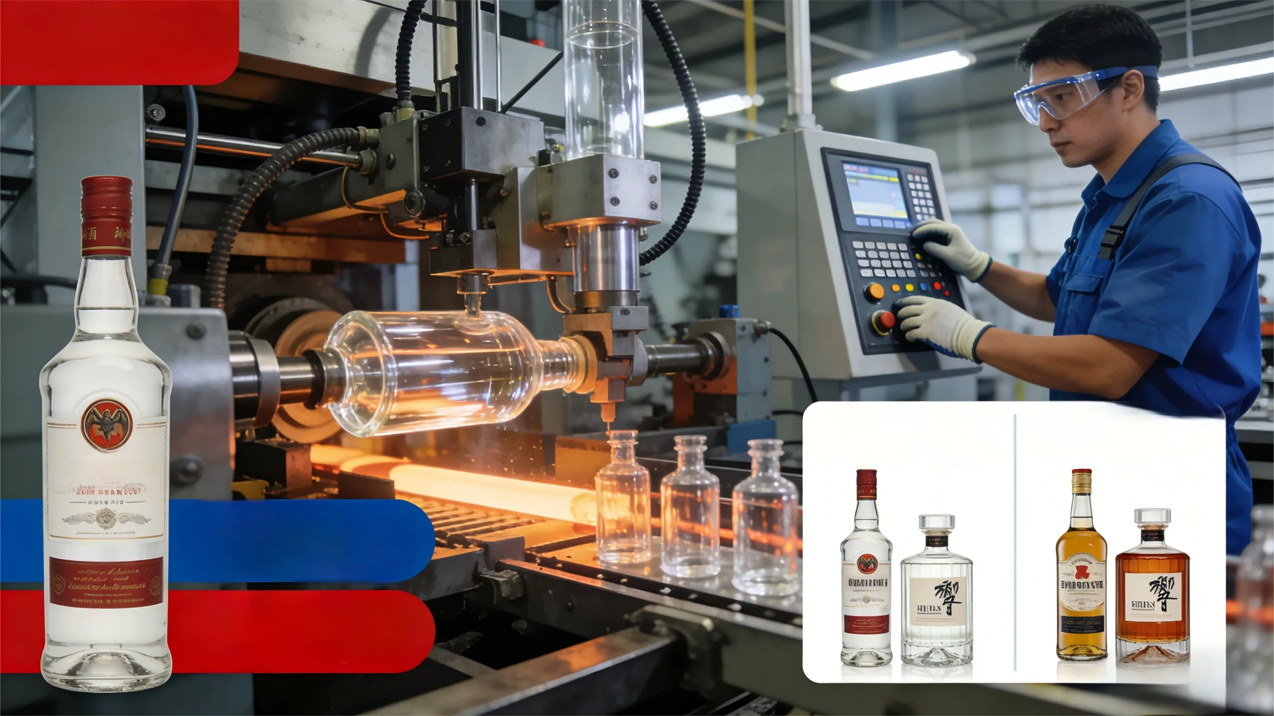 Rum bottles come in many shapes and styles, depending on the brand’s image and customer preferences.