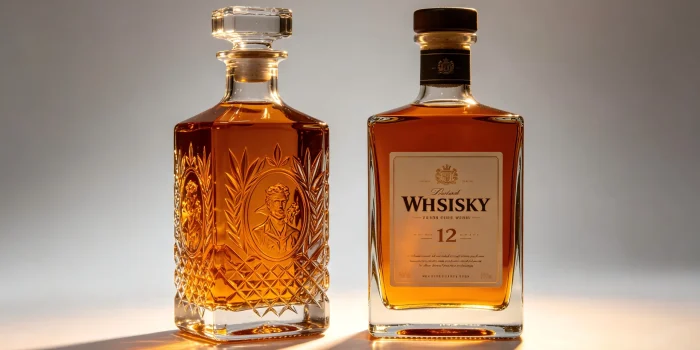 Custom Embossed Whiskey Glass Bottle