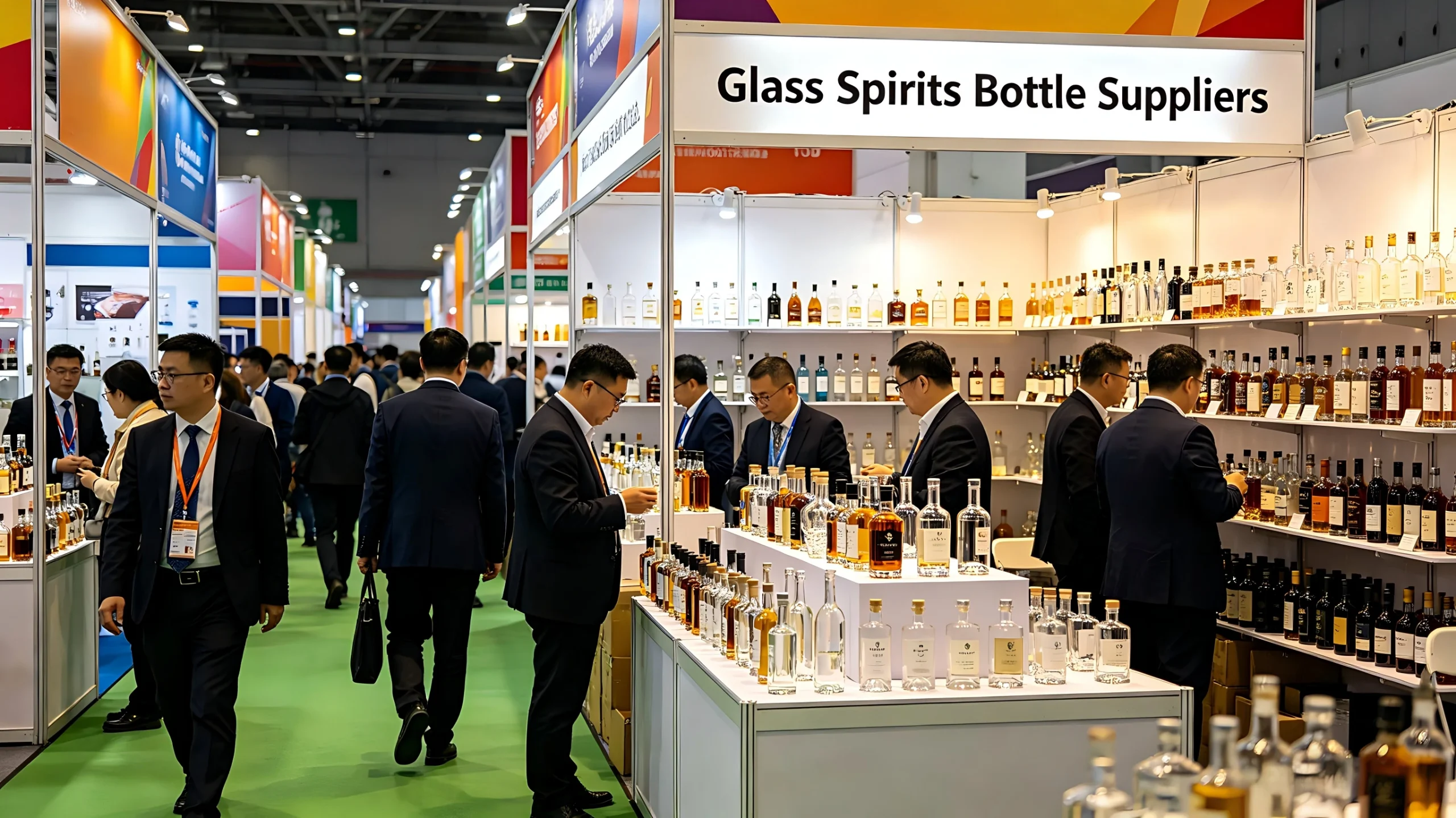 Once at the Canton Fair, focus on the sections dedicated to glass packaging and spirits bottles.