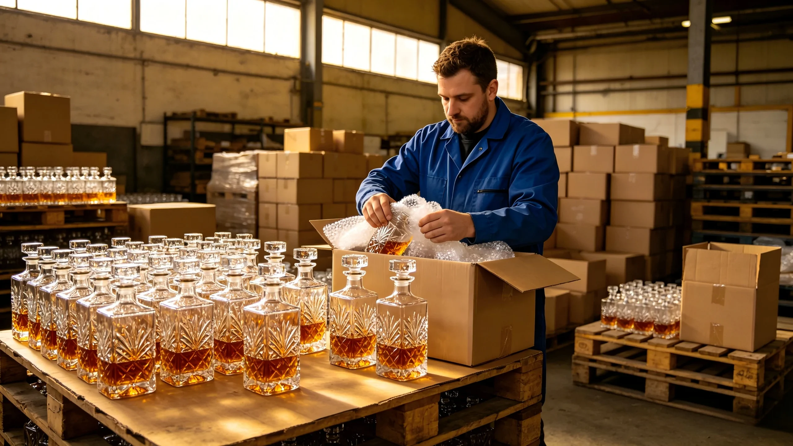 Custom Embossed Whiskey Glass Bottle