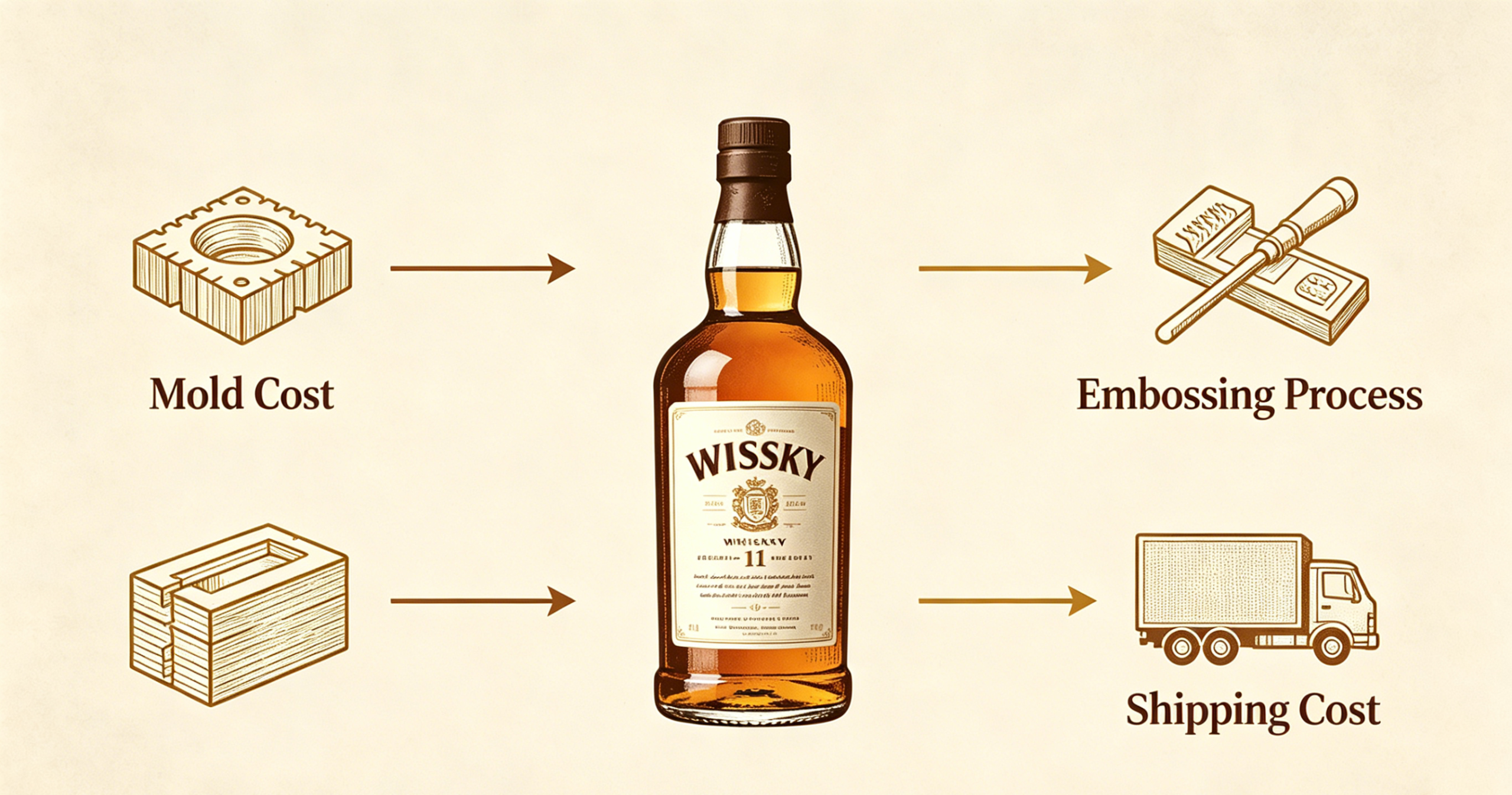 Custom 750mL Whiskey Bottle