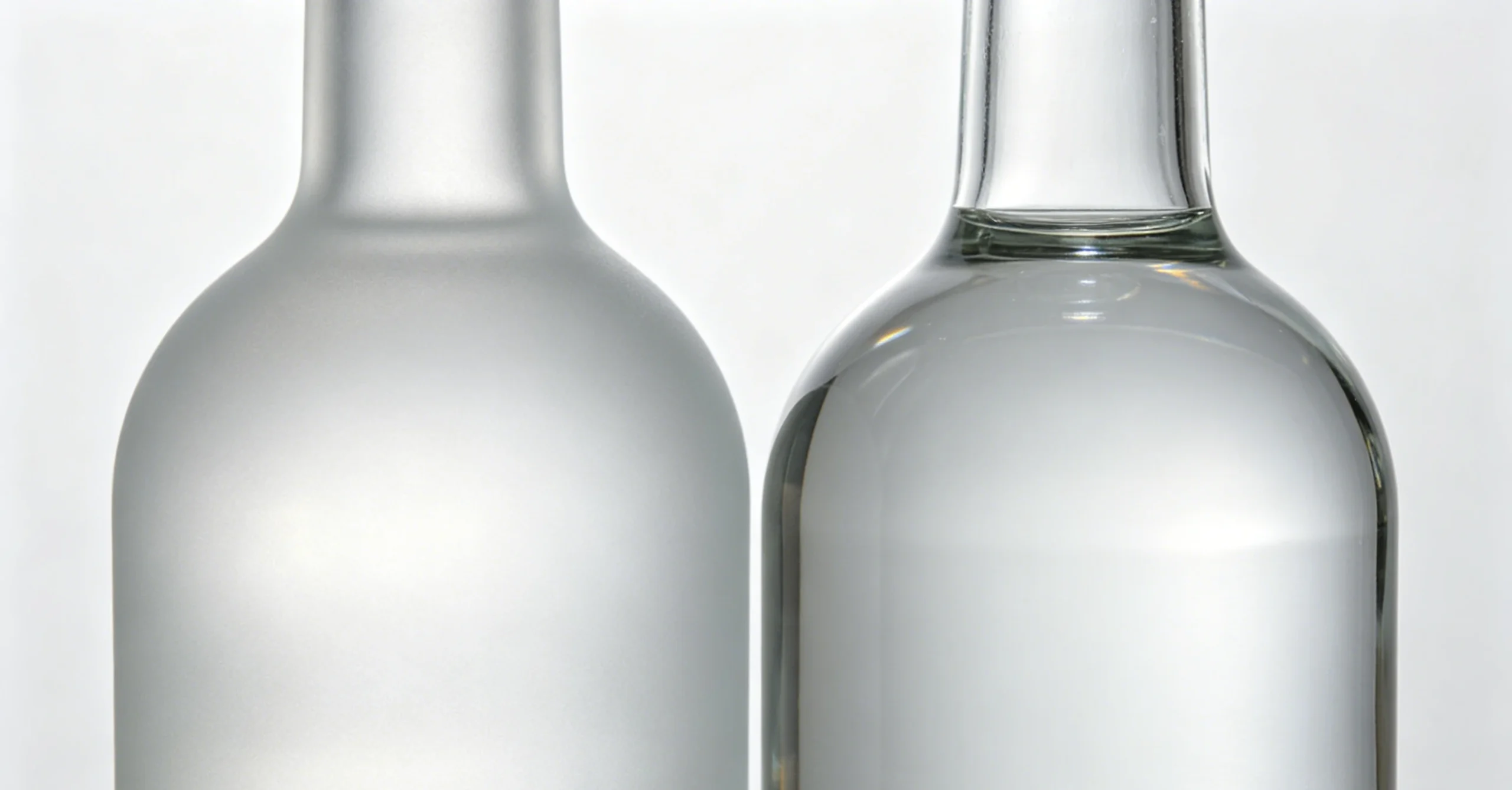 Custom Frosted Glass Vodka Bottle