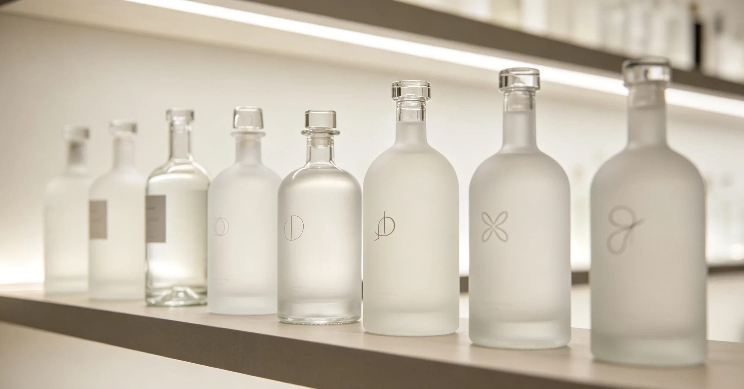 Custom Frosted Glass Vodka Bottle