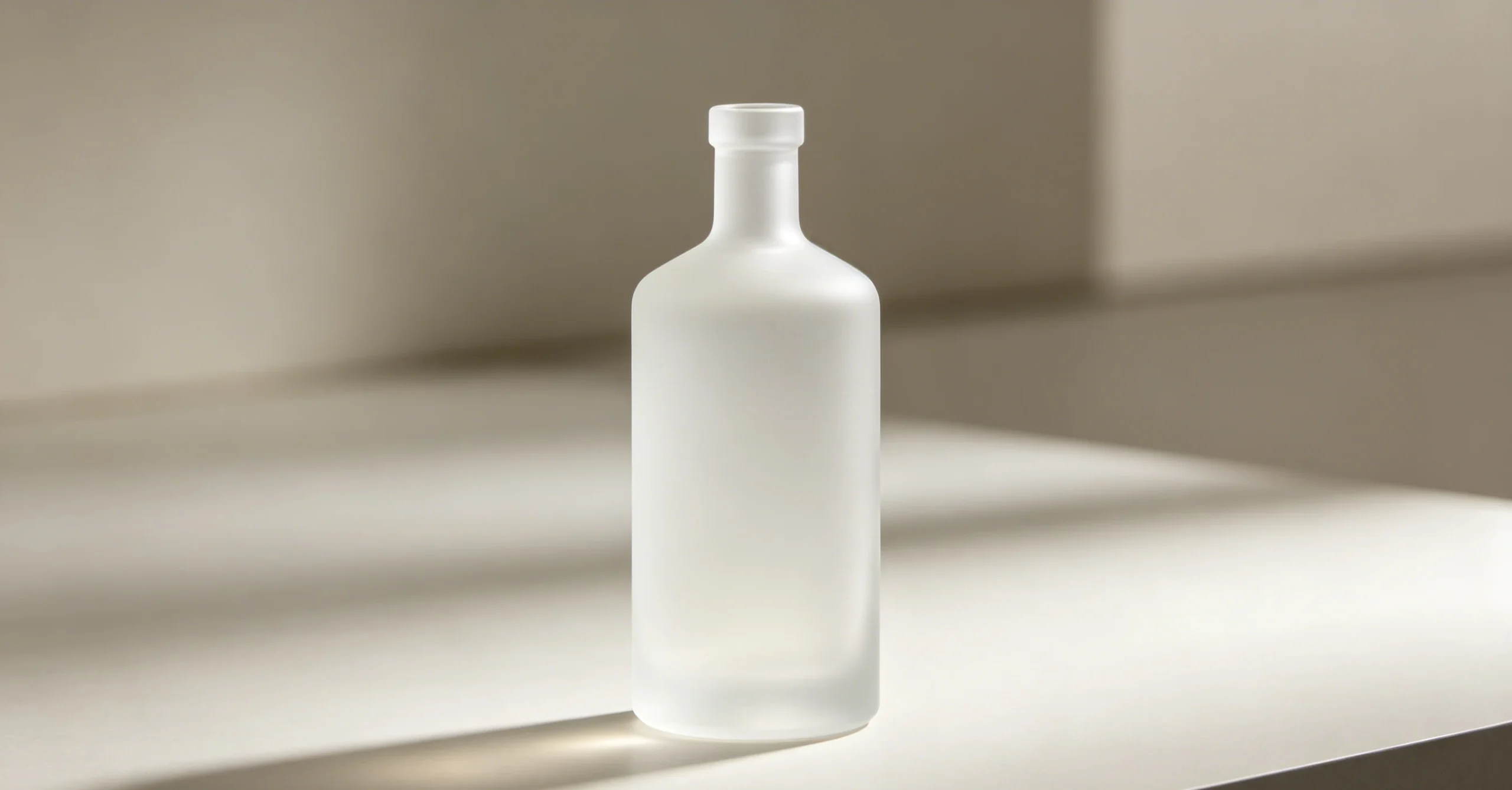 Custom Frosted Glass Vodka Bottle