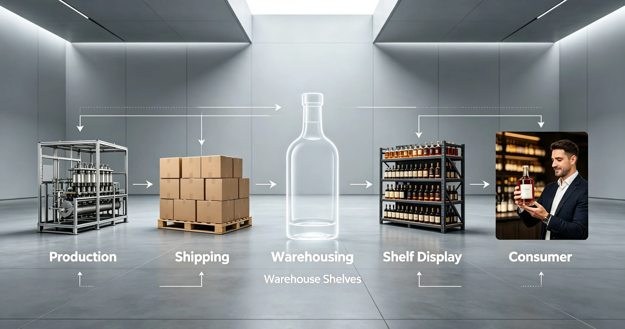 500ml 700ml 750ml Custom Spirit Bottles