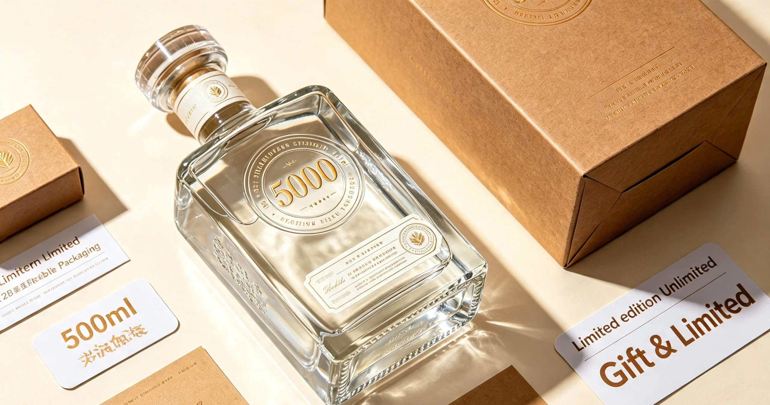 500ml 700ml 750ml Custom Spirit Bottles