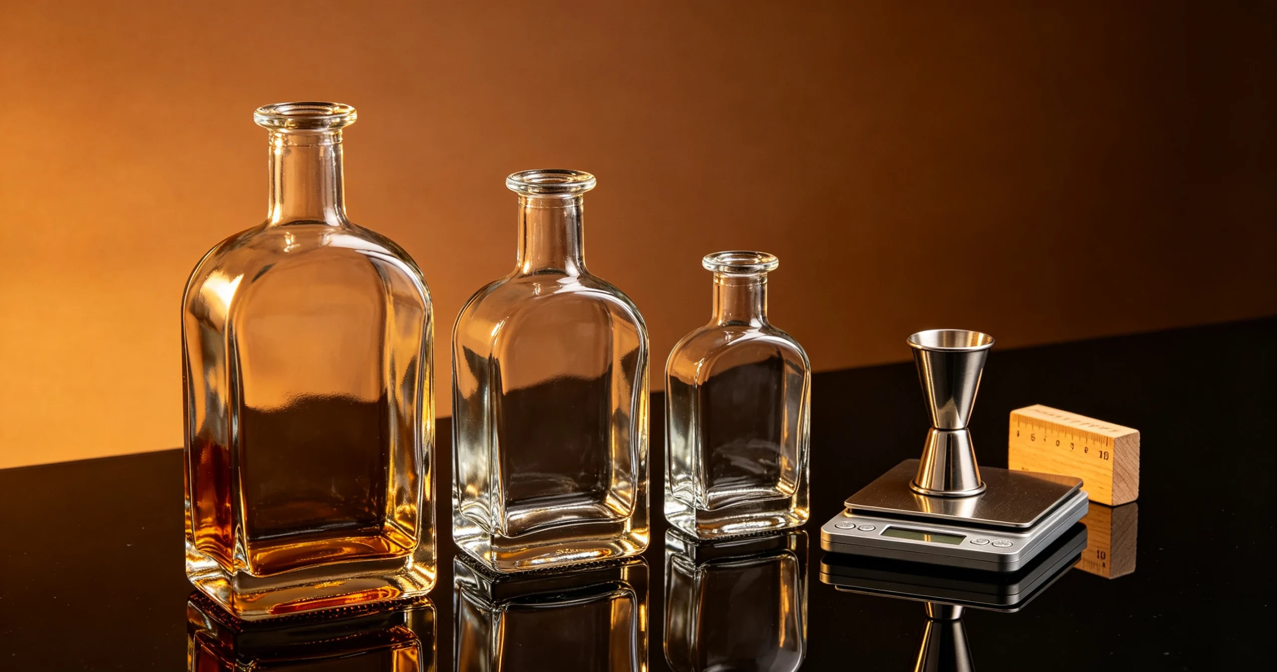 Custom Whiskey Bottle Sizes and Glass Weight