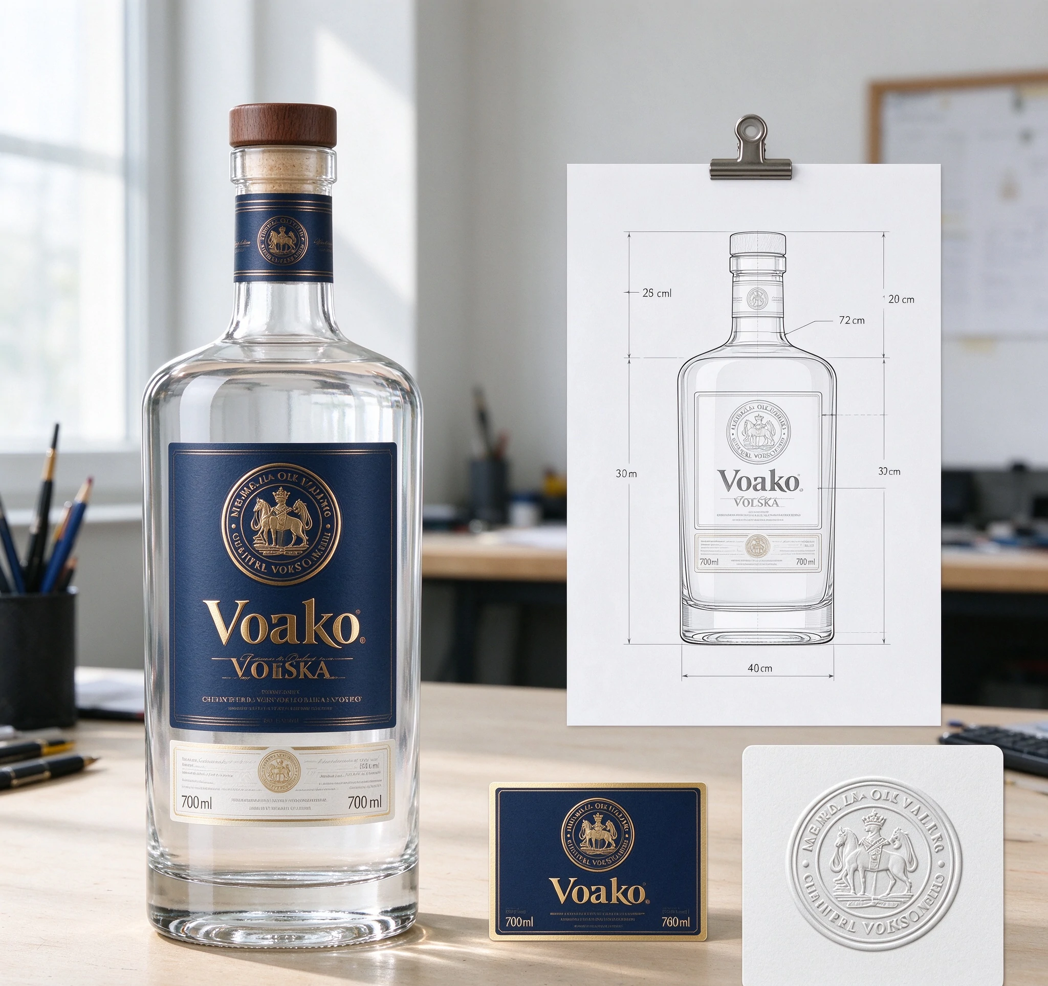 Custom 700ml Vodka Bottles