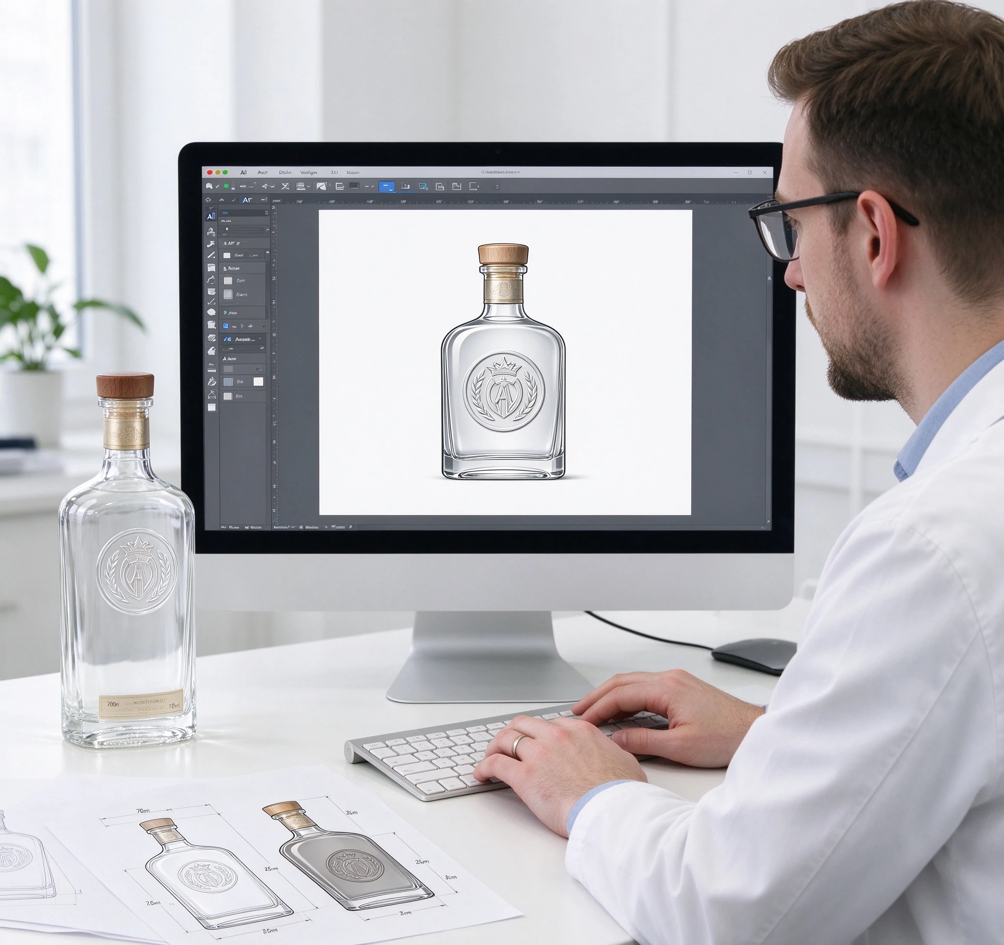 Custom 700ml Vodka Bottles