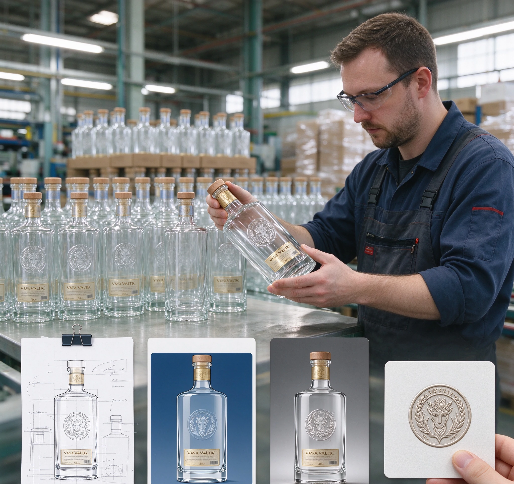 Custom 700ml Vodka Bottles