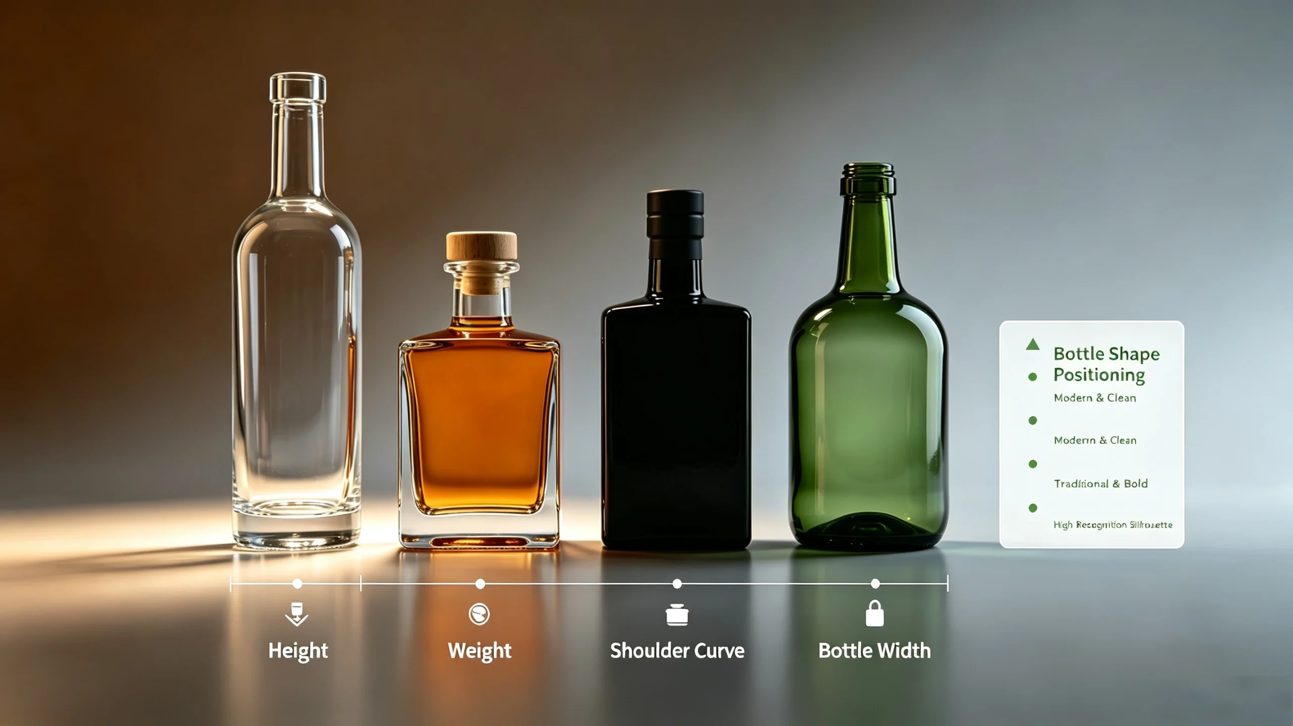rum glass bottle shapes