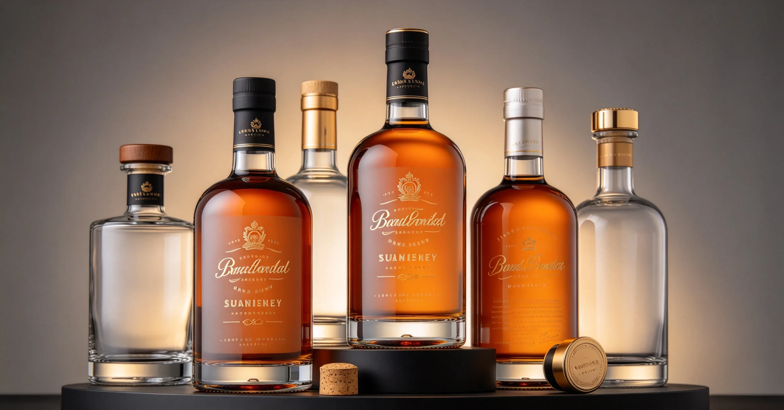 custom 700ml liquor bottles