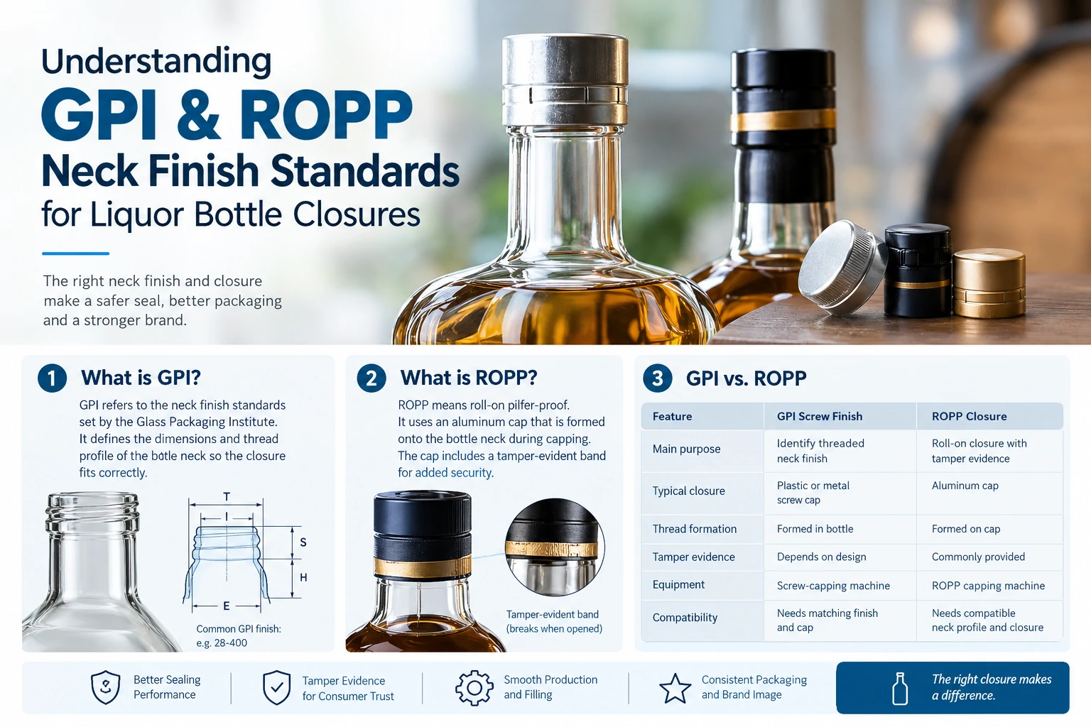 liquor bottle closures