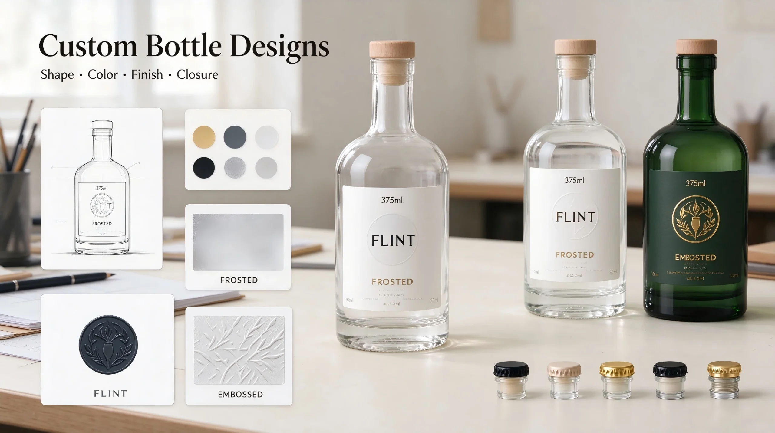 custom 375ml gin bottles