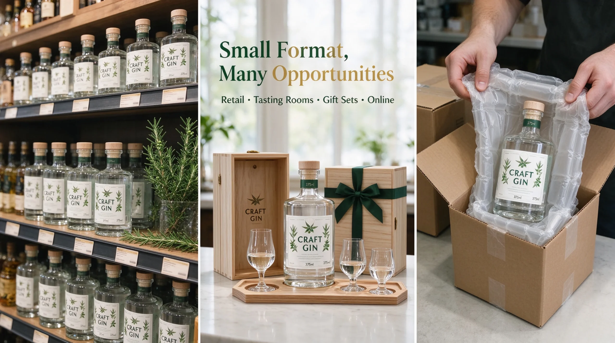 custom 375ml gin bottles