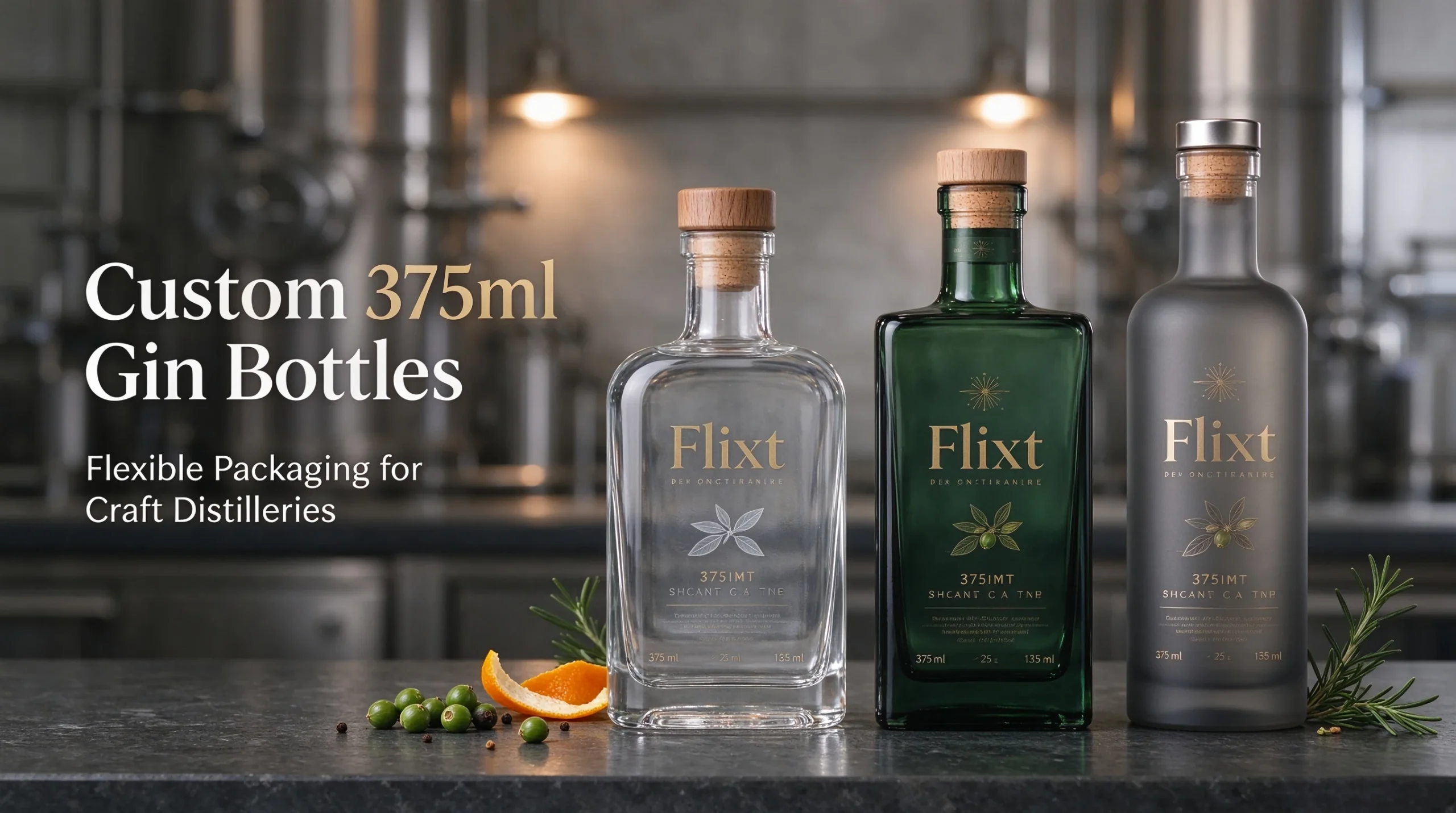 custom 375ml gin bottles